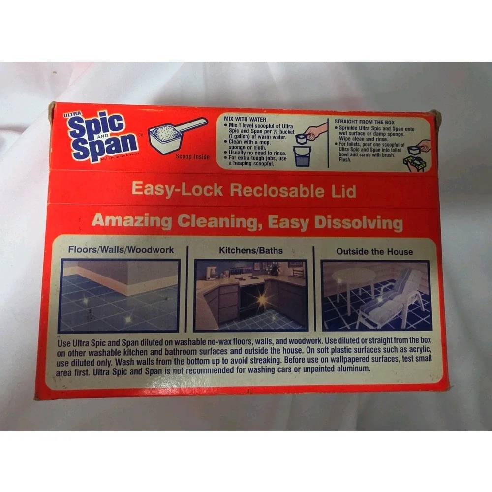 Vintage 2 Ultra Spic and Span Multi Purpose Cleaner Powder 12.4 oz